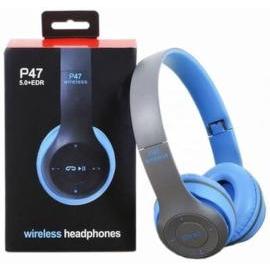 AURICULARES BLUETOOTH/FM/SD P47 AZUL