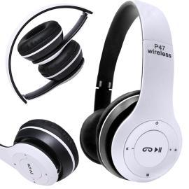 AURICULARES BLUETOOTH/FM/SD P47 BLANCO