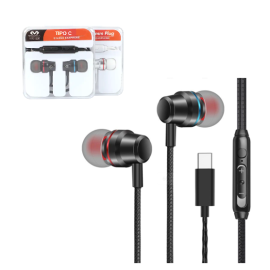 AURICULARES MICCELL TIPO C C/MIC H24 NEGRO