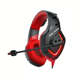 AURICULAR JEDEL GAMER C/MICROFONO PC C/LUZ GH-571 ROJO