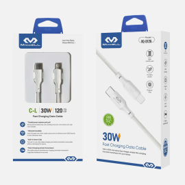 CABLE MICCELL LIGHTNING A TIPO C 3A MALLADO 30W 1.20M D126