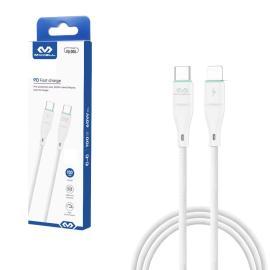 CABLE MICCELL LIGHTNING A TIPO C 2.4A 30W 1M D06 BLANCO