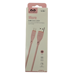 CABLE USB - MICRO USB MICCELL 2.4A 1M D06 ROSA