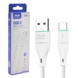 CABLE USB - TIPO C MICCELL 2.4A 1M D06 BLANCO