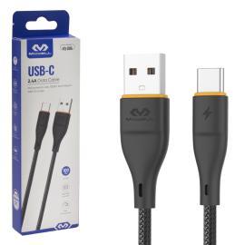 CABLE USB - TIPO C MICCELL 2.4A 1M D06 NEGRO