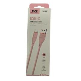 CABLE USB - TIPO C MICCELL 2.4A 1M D06 ROSA