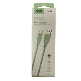 CABLE USB - TIPO C MICCELL 2.4A 1M D06 VERDE