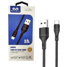 CABLE MICCELL  USB - TIPO C MALLADO PREMIUM 3A 1M VQ-D134A