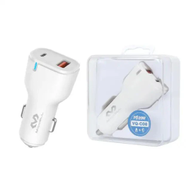 CARGADOR MICCELL AUTO USB-C PD20W+ USB QC3.0 VQ-C08